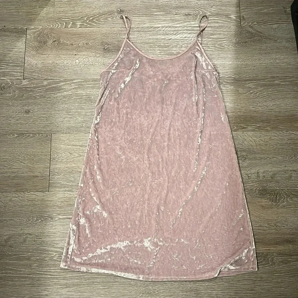 VS Blush Pink Velvet Slip Dress Victoria secret size xs or small
